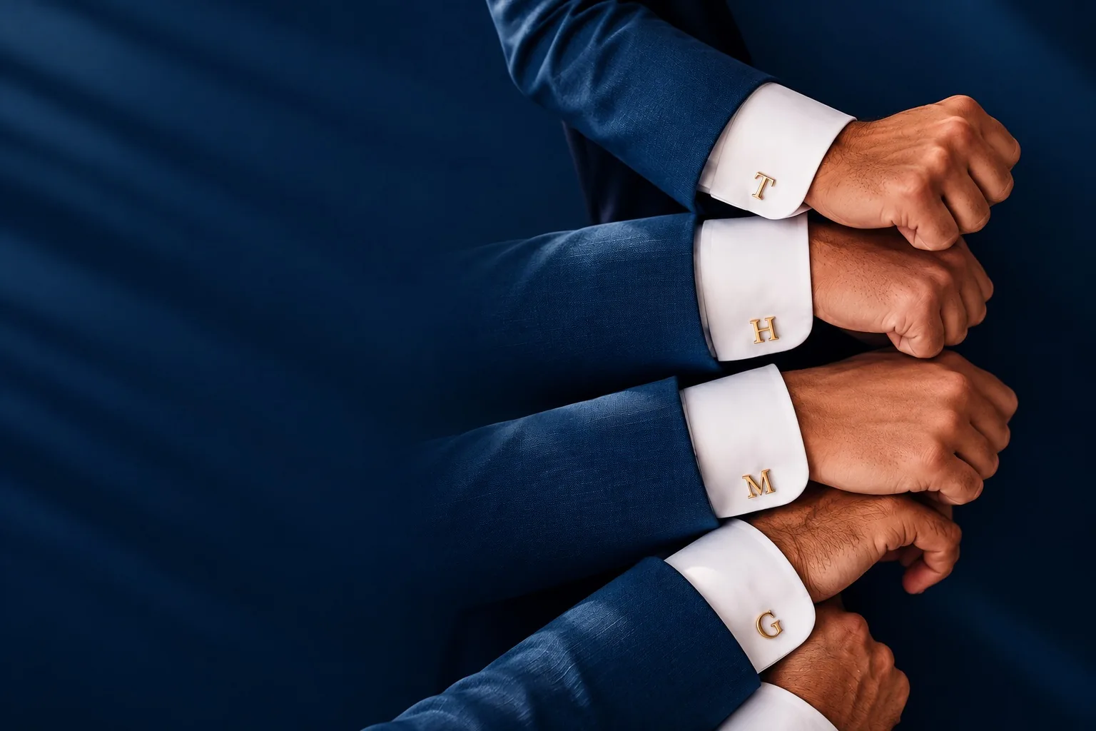 Punhos de camisas com abotoaduras personalizadas Riê